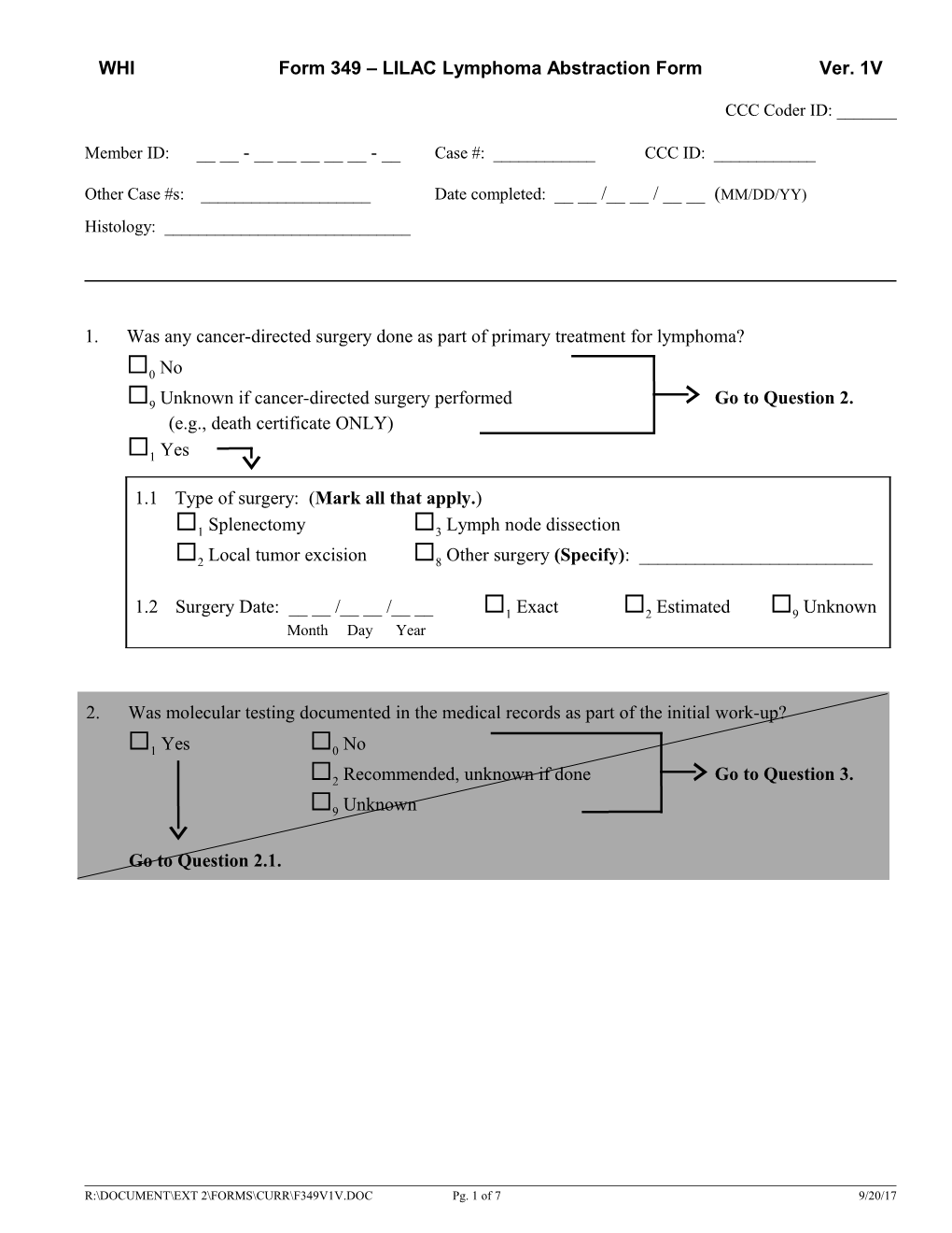 WHI Staging and Treatment (16156 - Activated, Traditional)