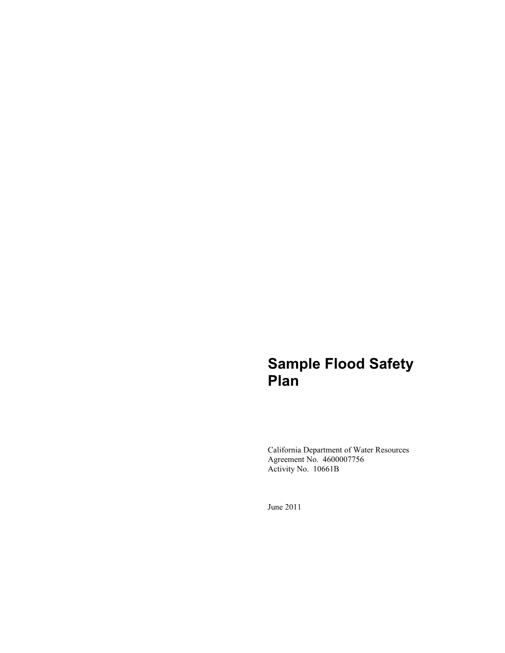 Sample Flood Safety Plan