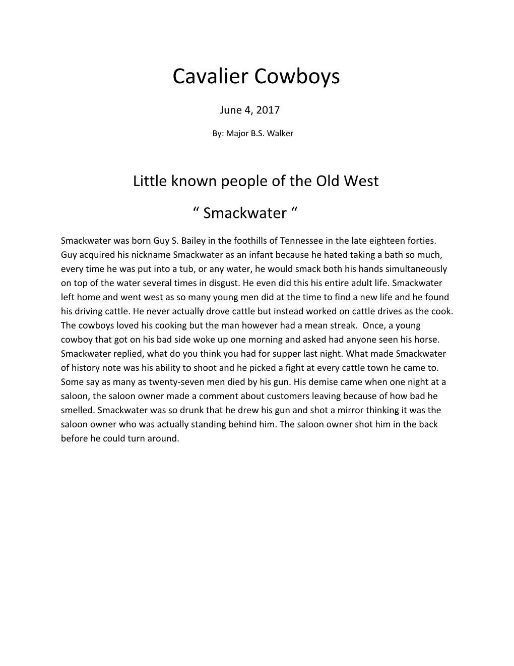 Little Known People of the Old West