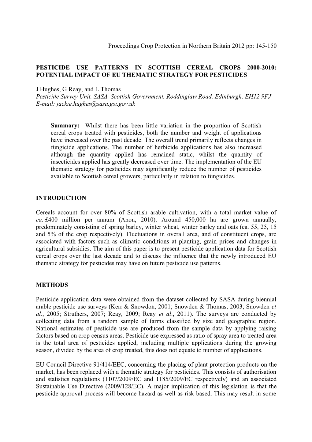 Proceedings Crop Protection in Northern Britain 2010