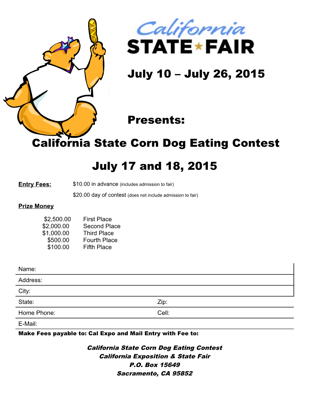 California State Corn Dog Eating Contest