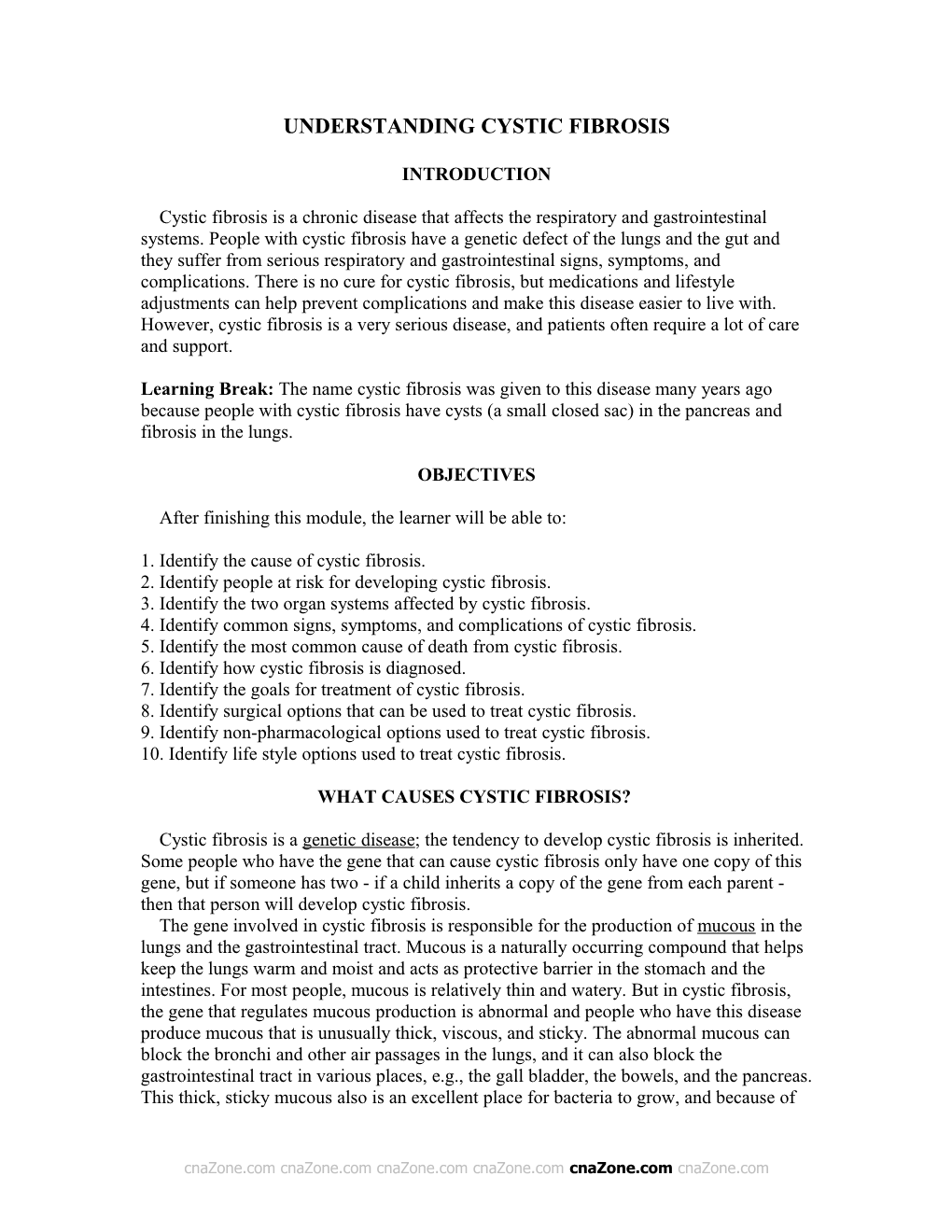 Understanding Cystic Fibrosis