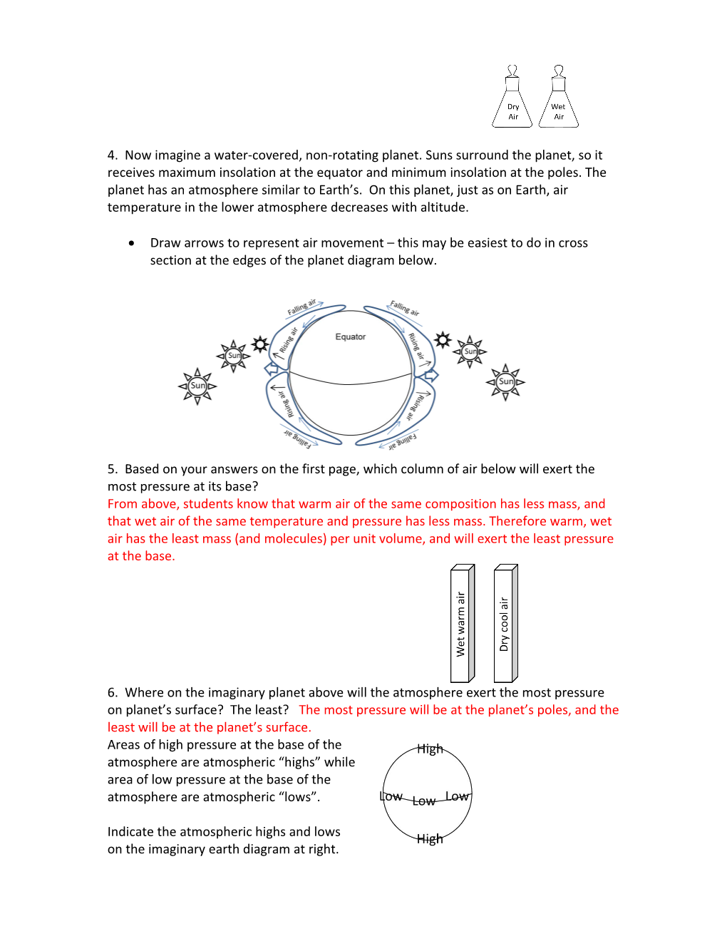 Atmospheric Circulation: Concepts and Patterns ANSWER KEY