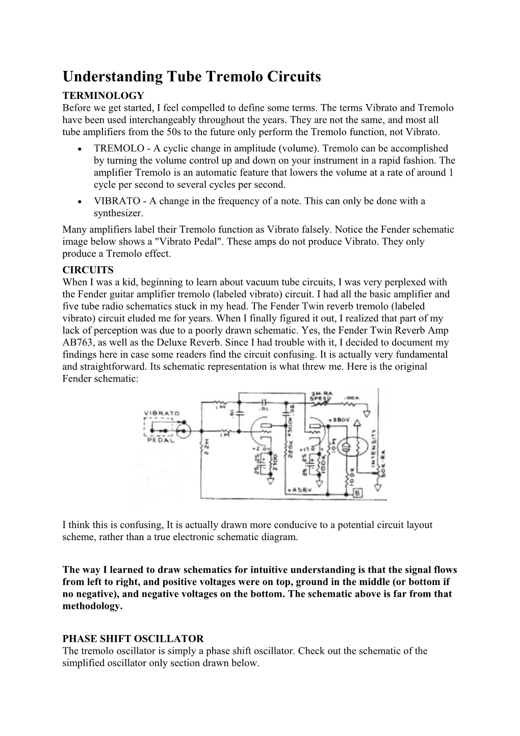 Understanding Tube Tremolo Circuits