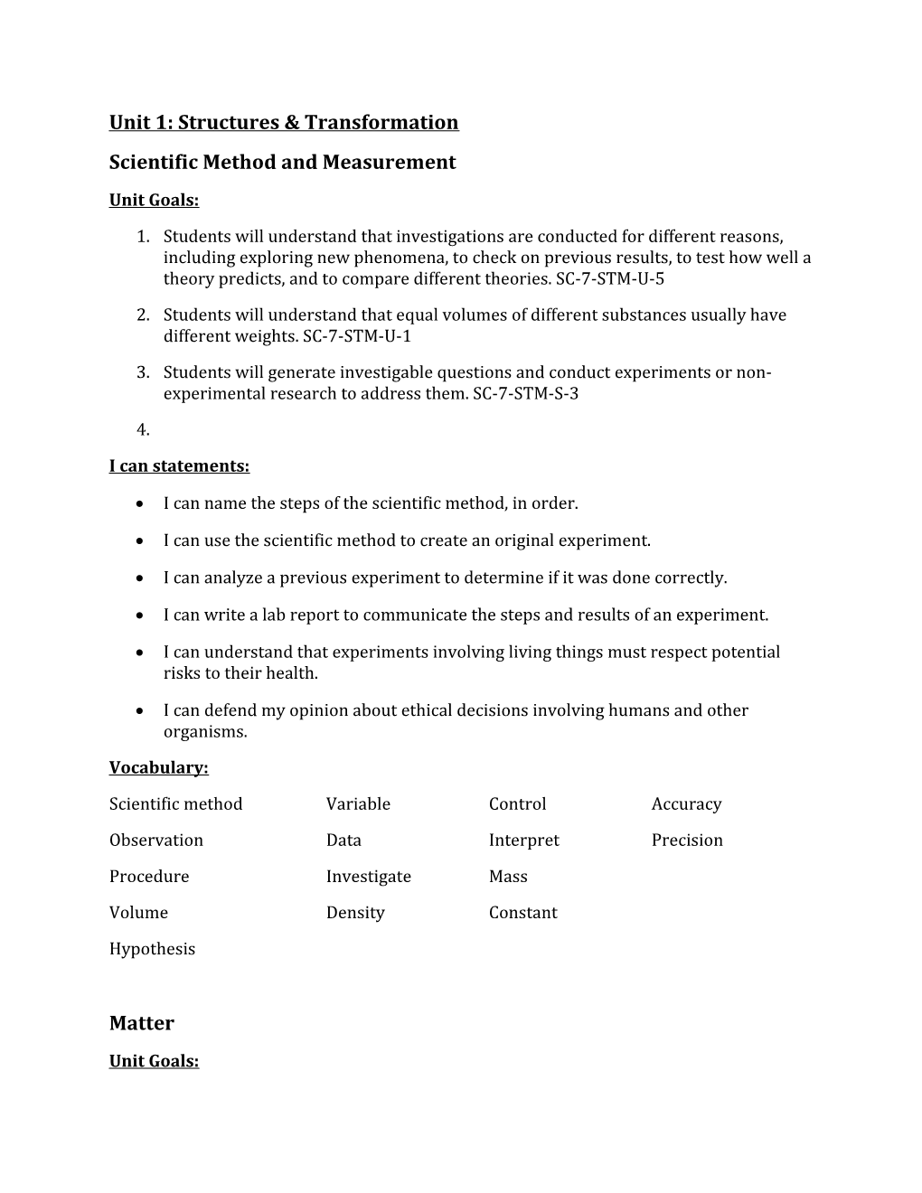 Scientific Method and Measurement