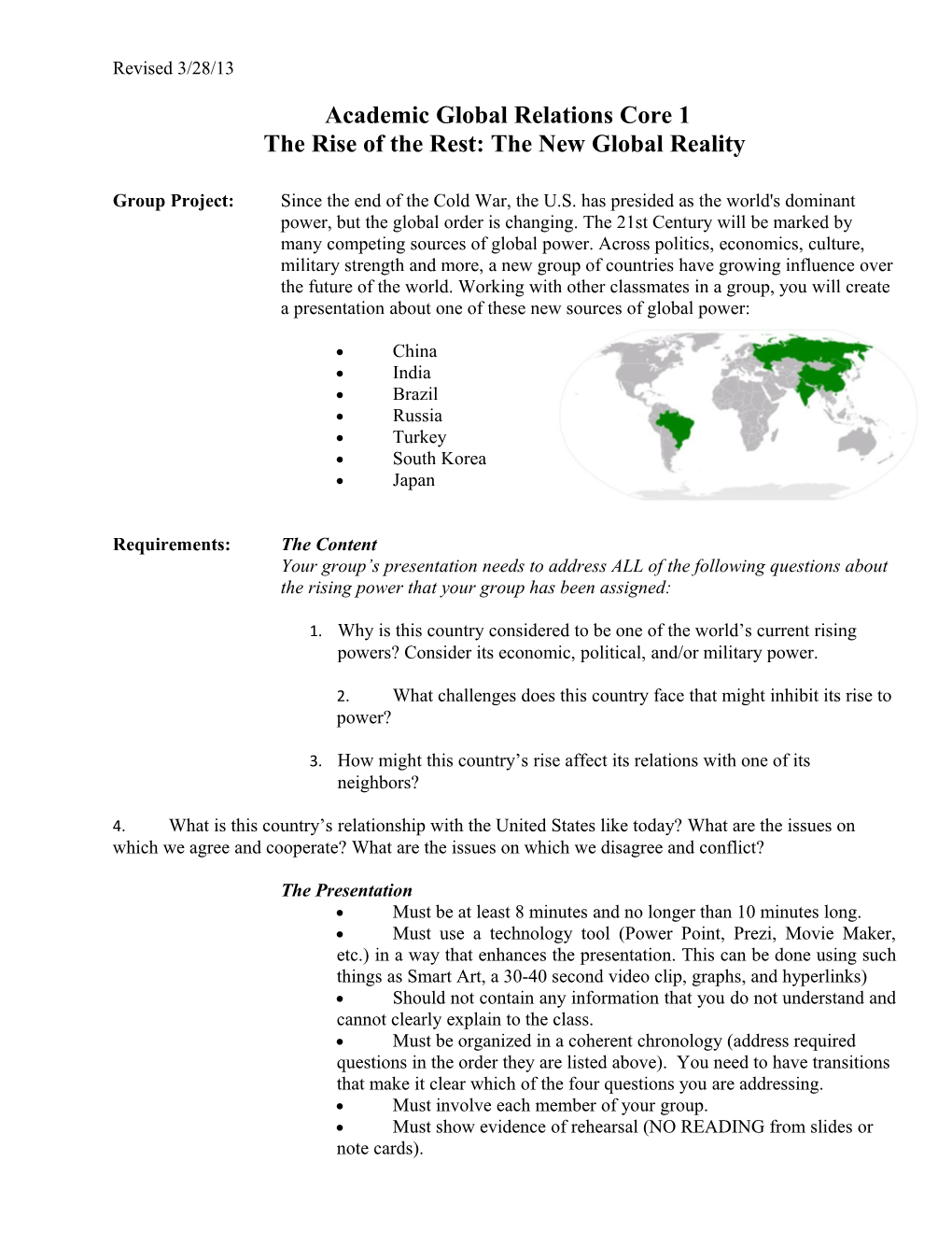 The Rise of the Rest: the New Global Reality