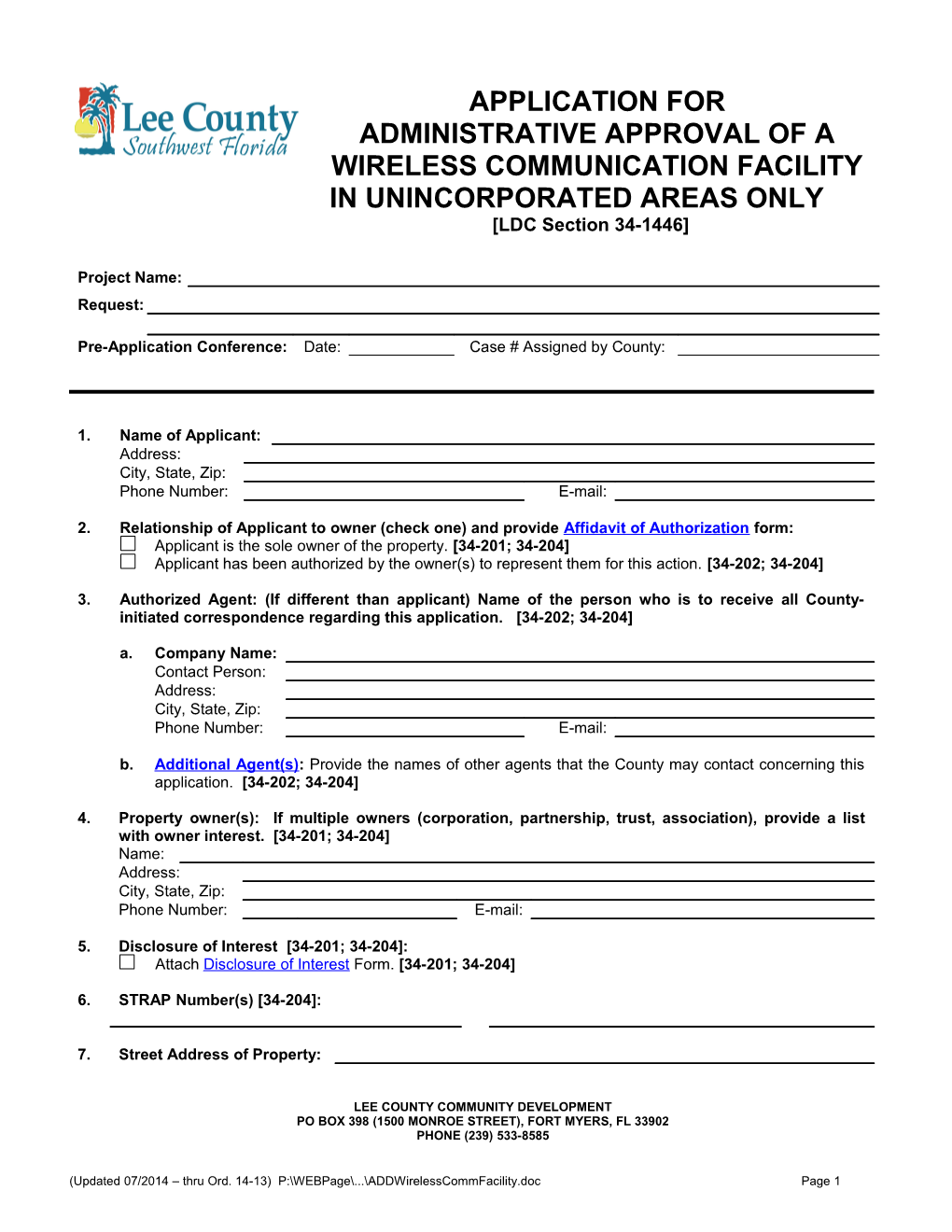 Administrative Approval of a Wireless Communication Facility