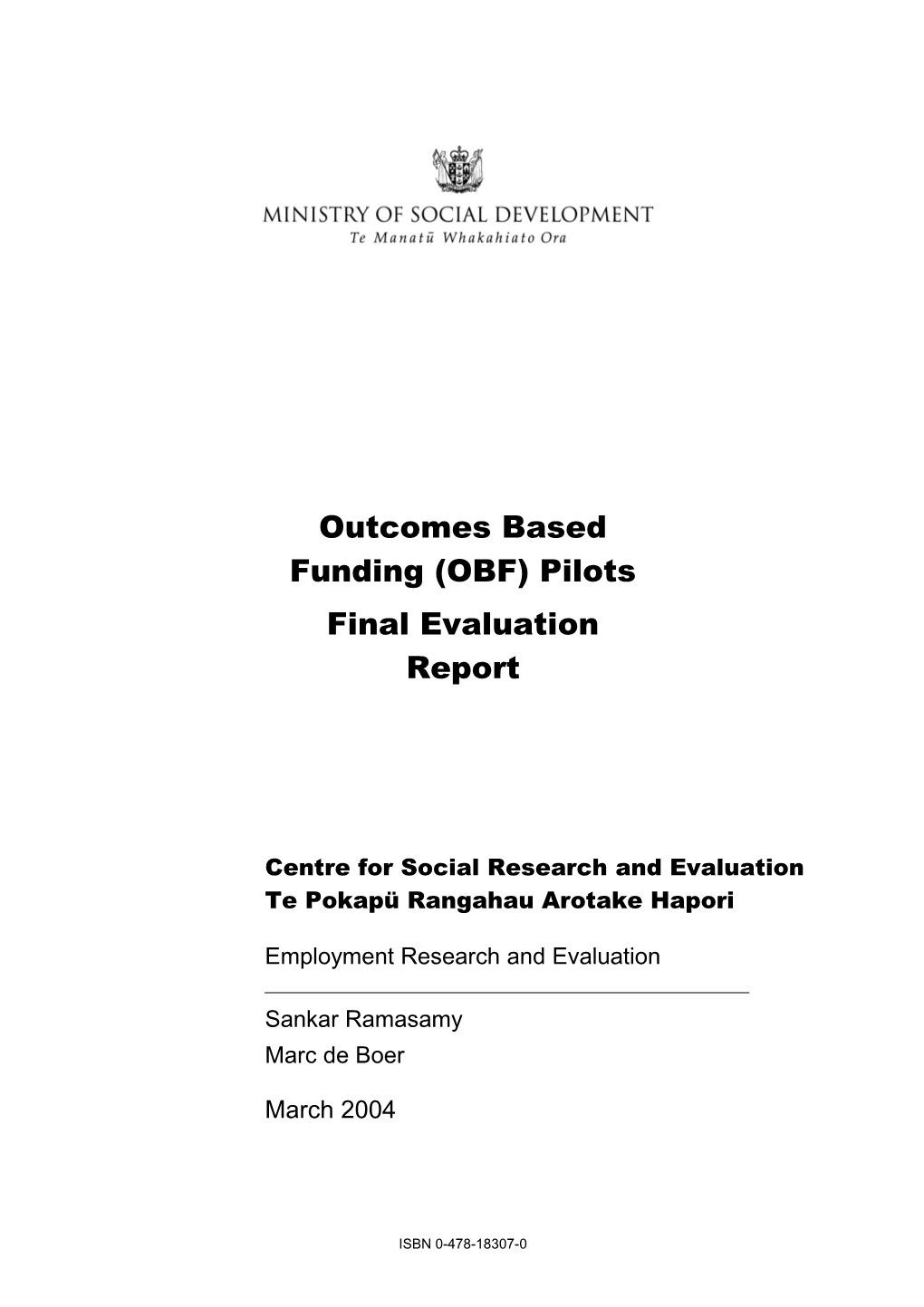 OBF Stage 1 and Interim Evaluation Report