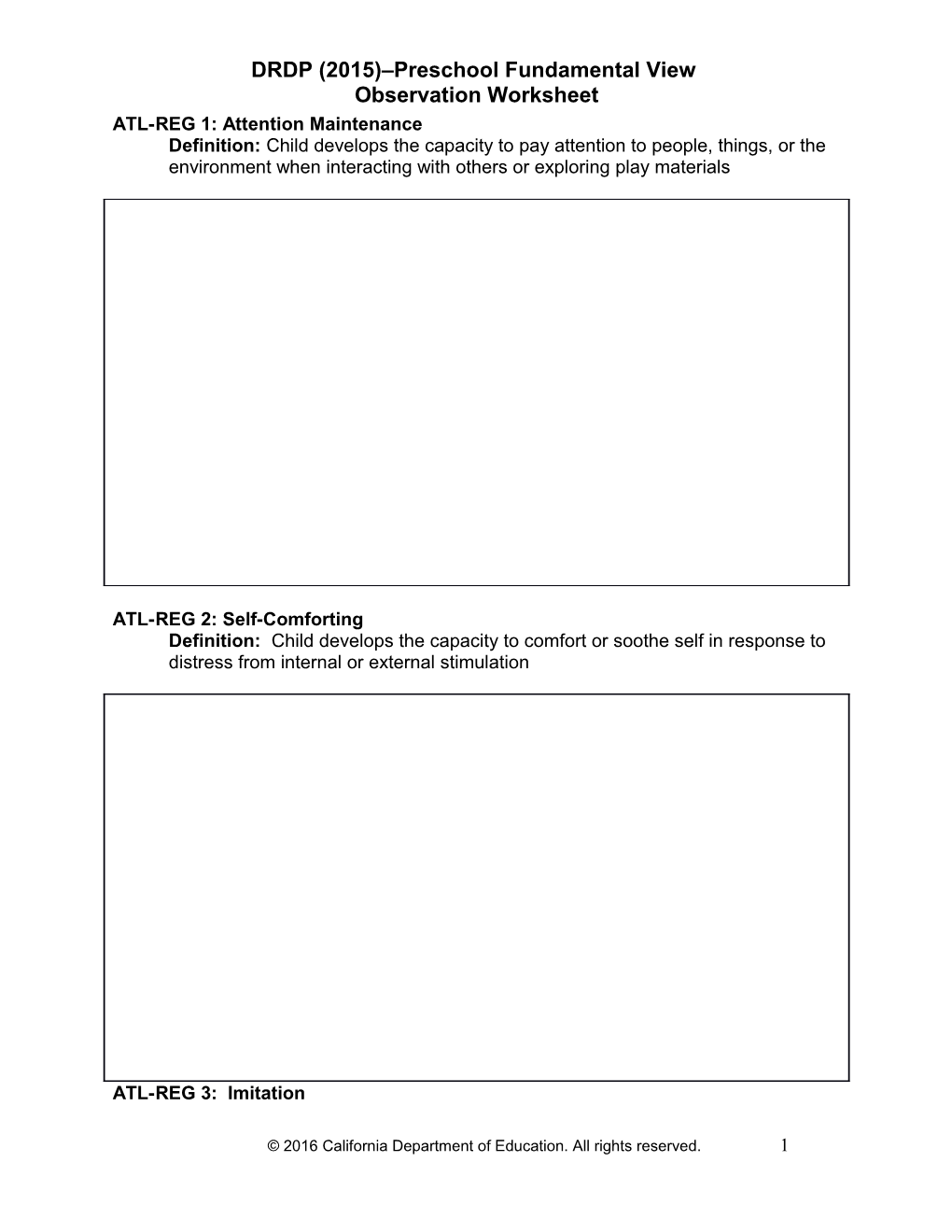 Measure 1: Identity of Self