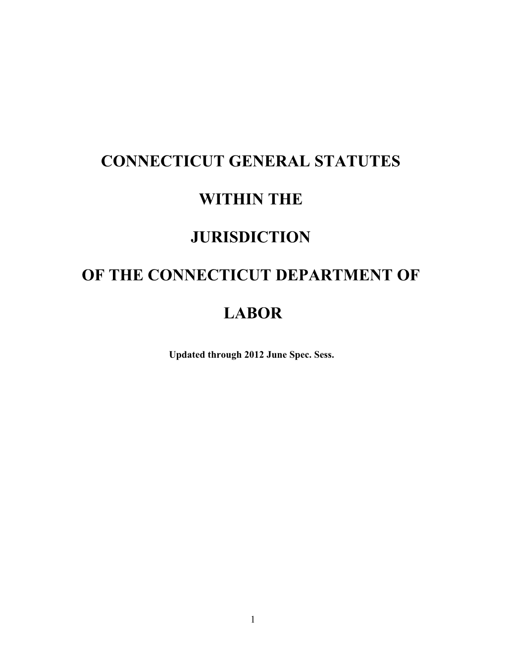 Connecticut General Statutes