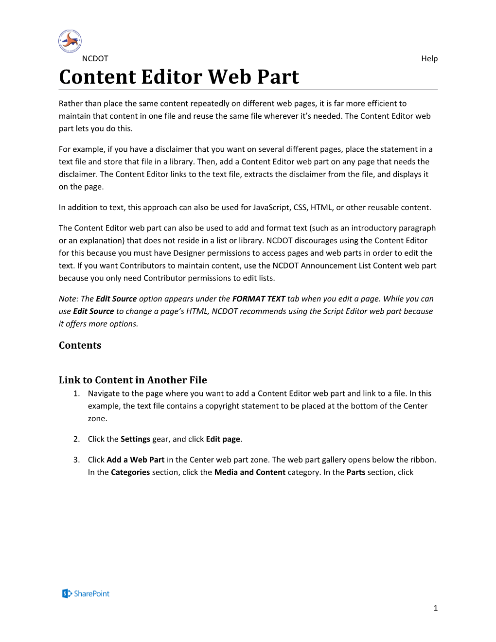 Content Editor Web Part (D)