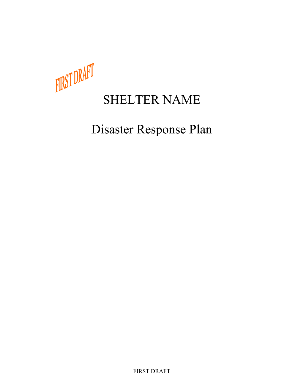 Shelter Evacuation Plan