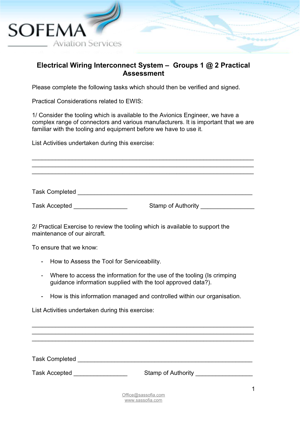 Electrical Wiring Interconnect System Groups 1 2 Practical Assessment