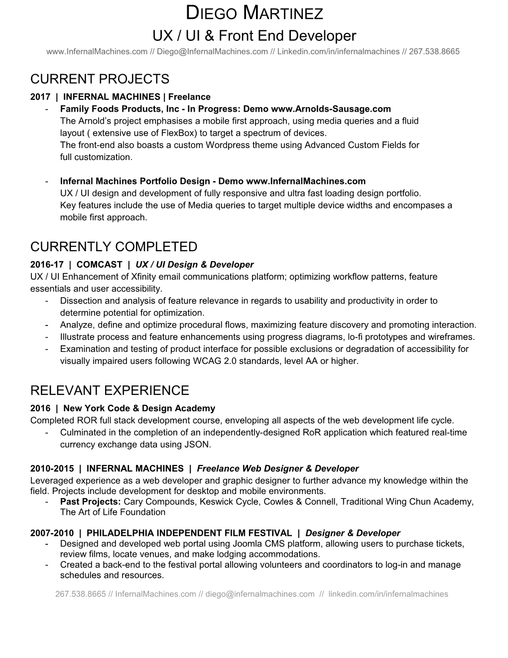 UX / UI & Front End Developer