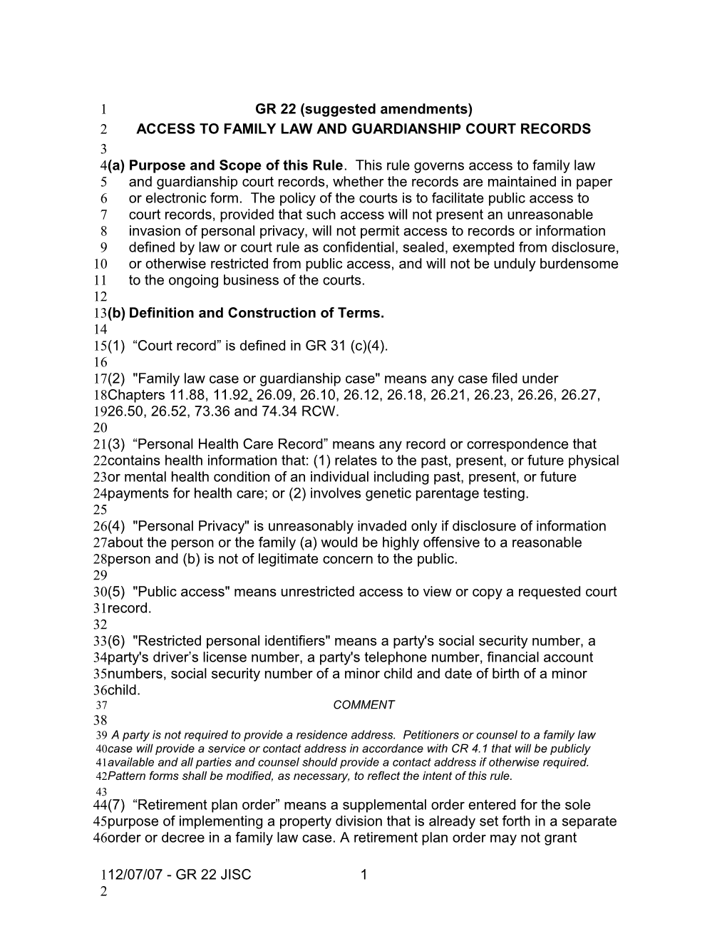 Access to Family Lawand Guardianship Court Records