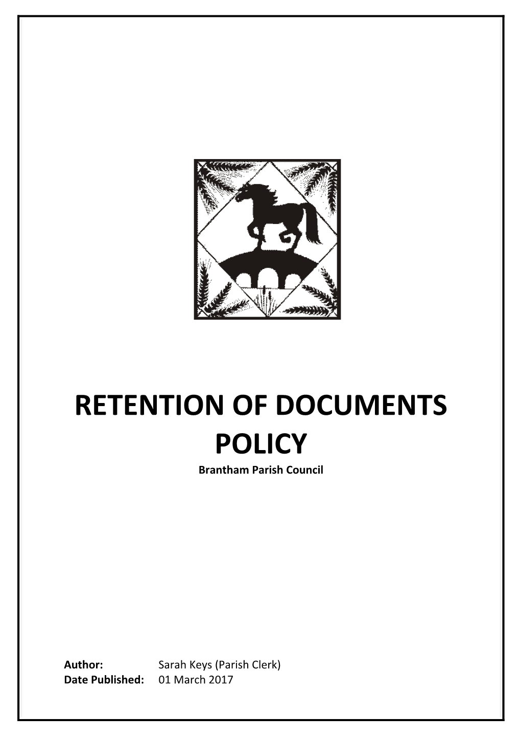 Retention of Documents Policy