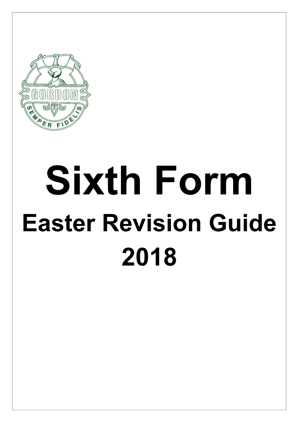 Easter Revision Guide