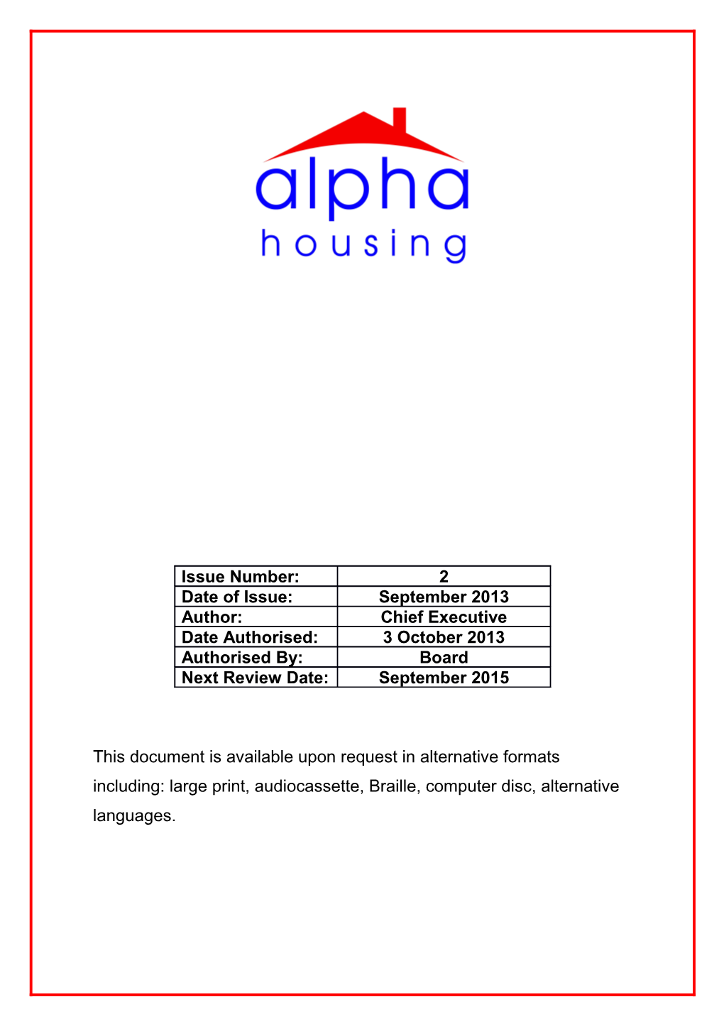 Ulidia Housing Associationauthorisation Levels