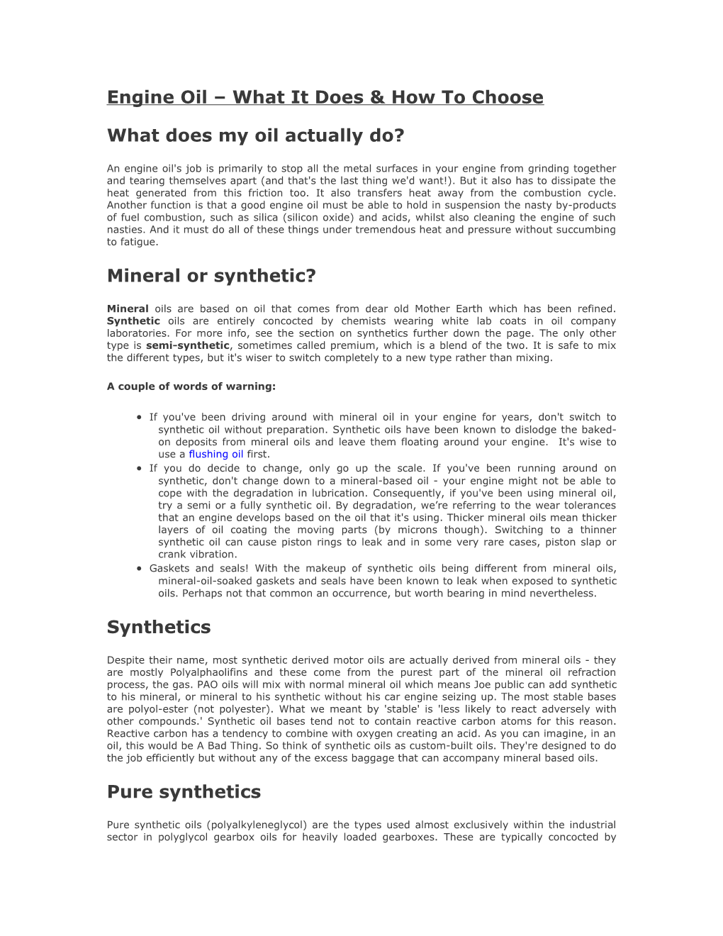 What Does My Oil Actually Do