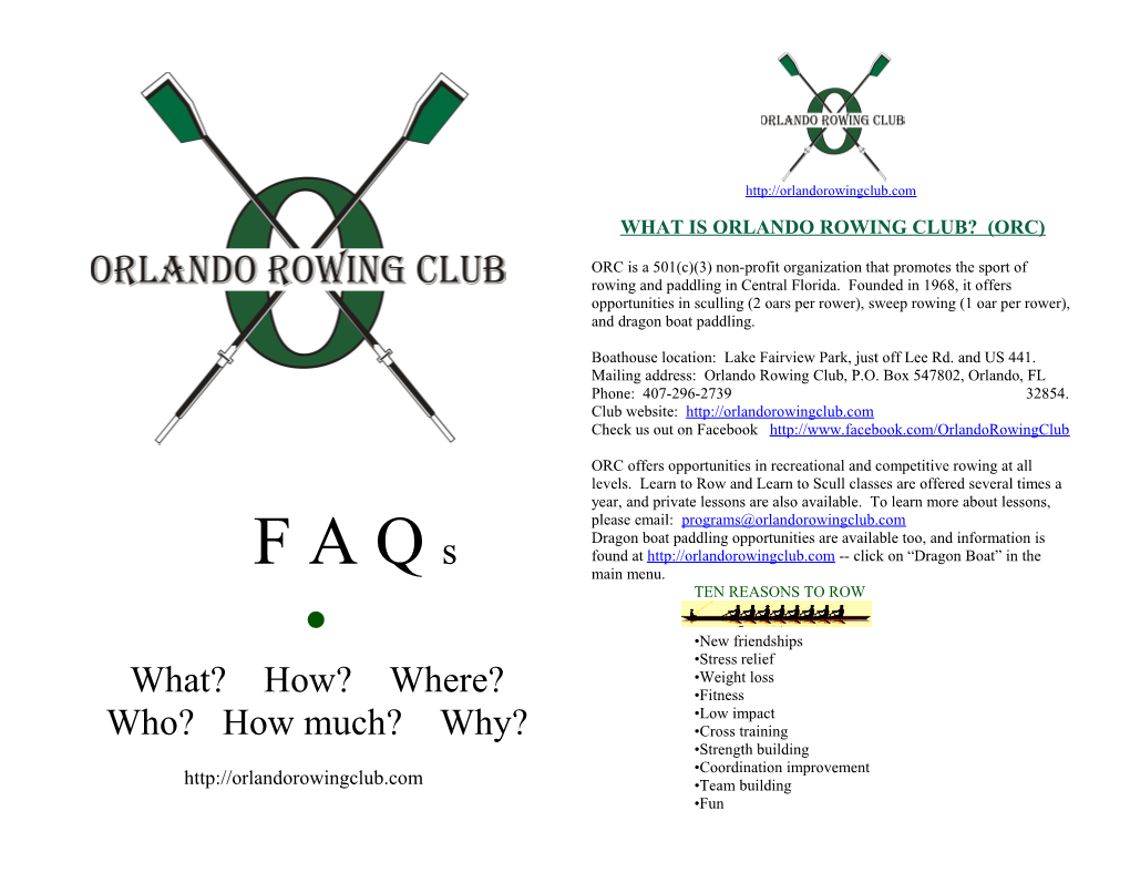 What Is Orlando Rowing Club? (Orc)