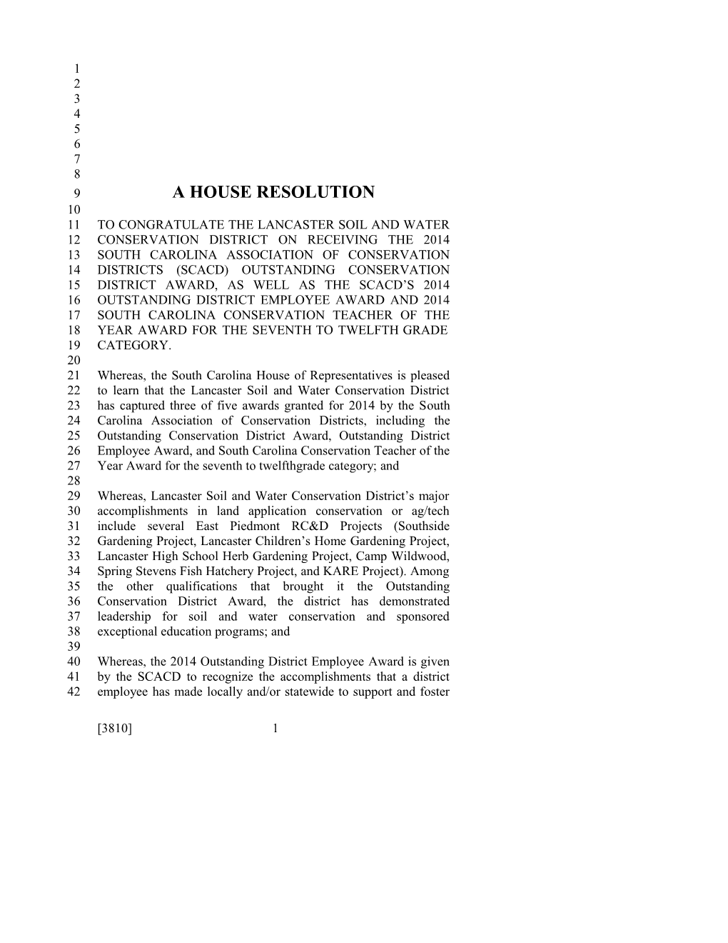 2015-2016 Bill 3810 Text of Previous Version (Mar. 17, 2015) - South Carolina Legislature Online