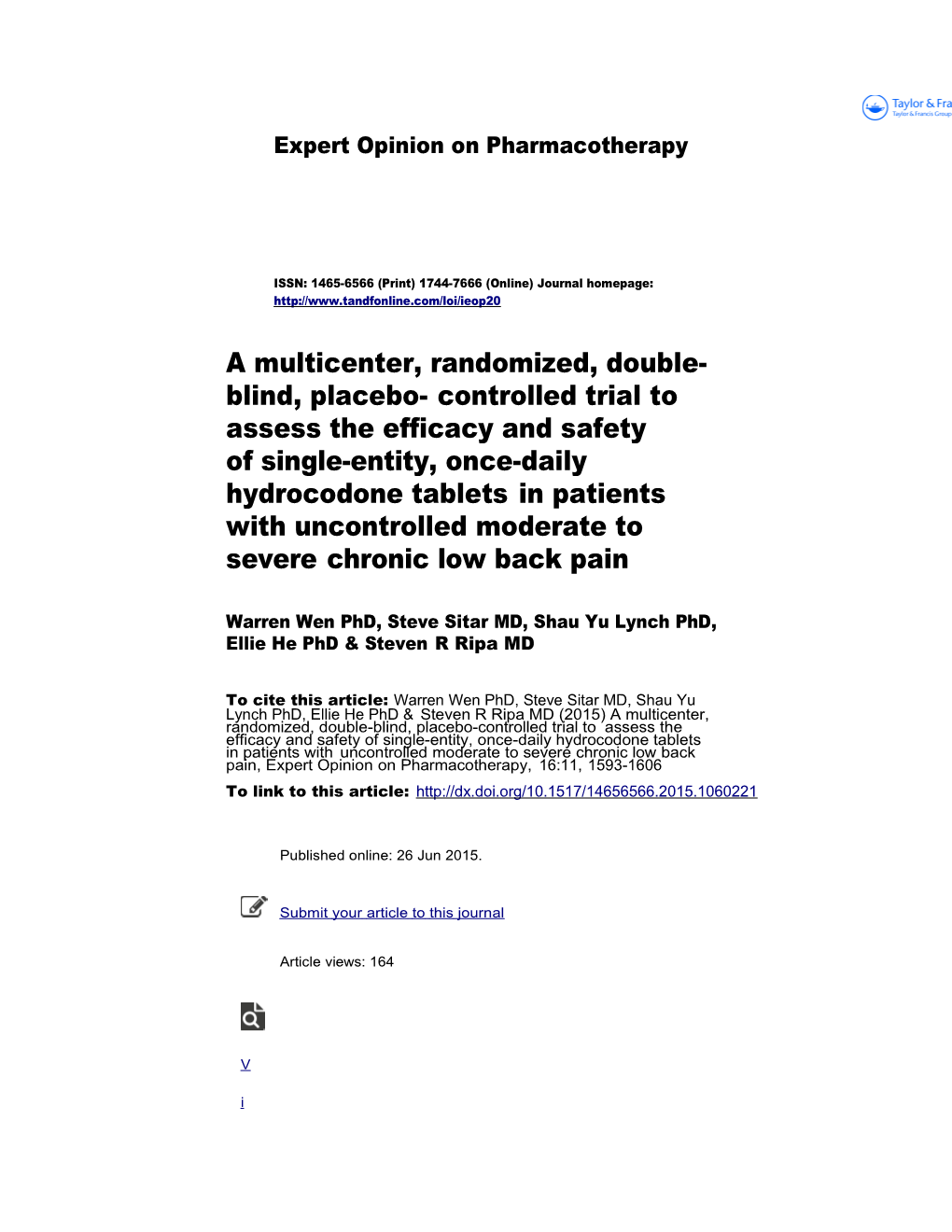 A Multicenter, Randomized, Double-Blind, Placebo-Controlled Trial to Assess the Efficacy