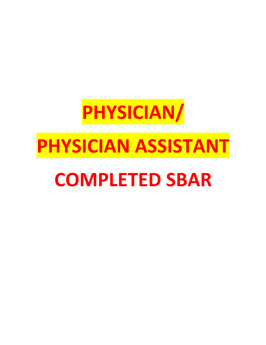 Physician Assistant