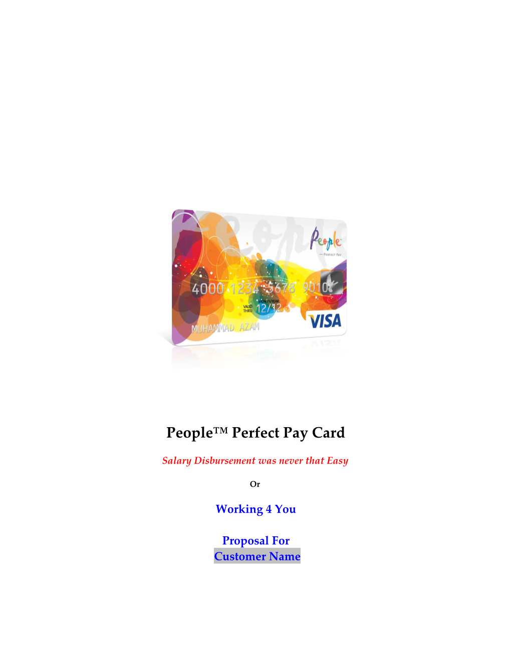 People Perfect Pay Card