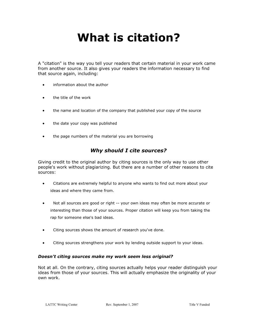 What Is Citation