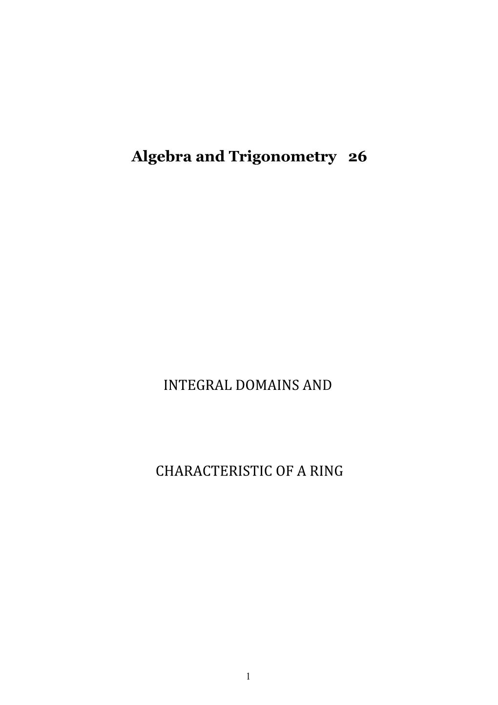 Algebra and Trigonometry 26