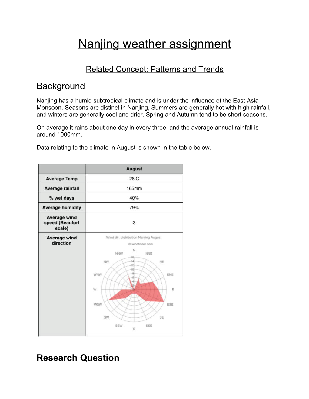 Related Concept: Patterns and Trends