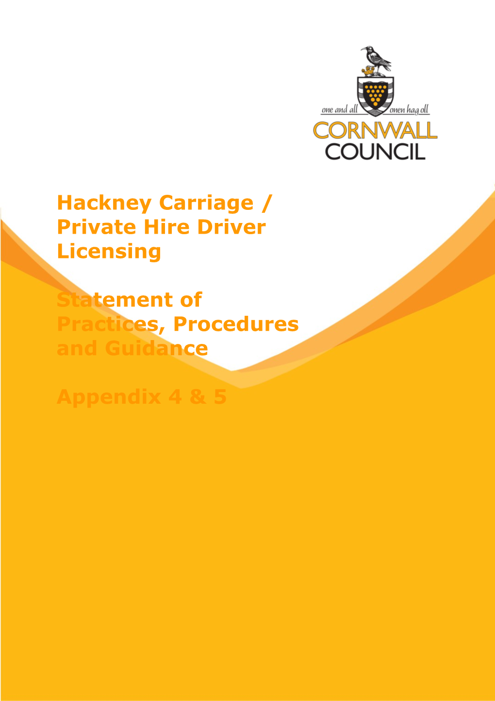 Private Hire Driverlicence Conditions