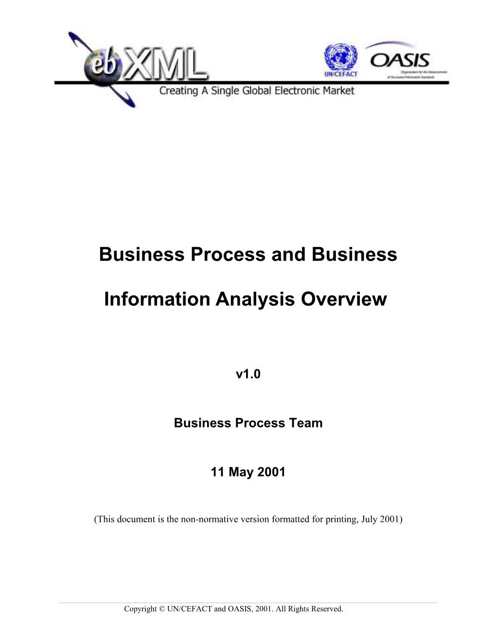 Business Process and Business Information Analysis Overview