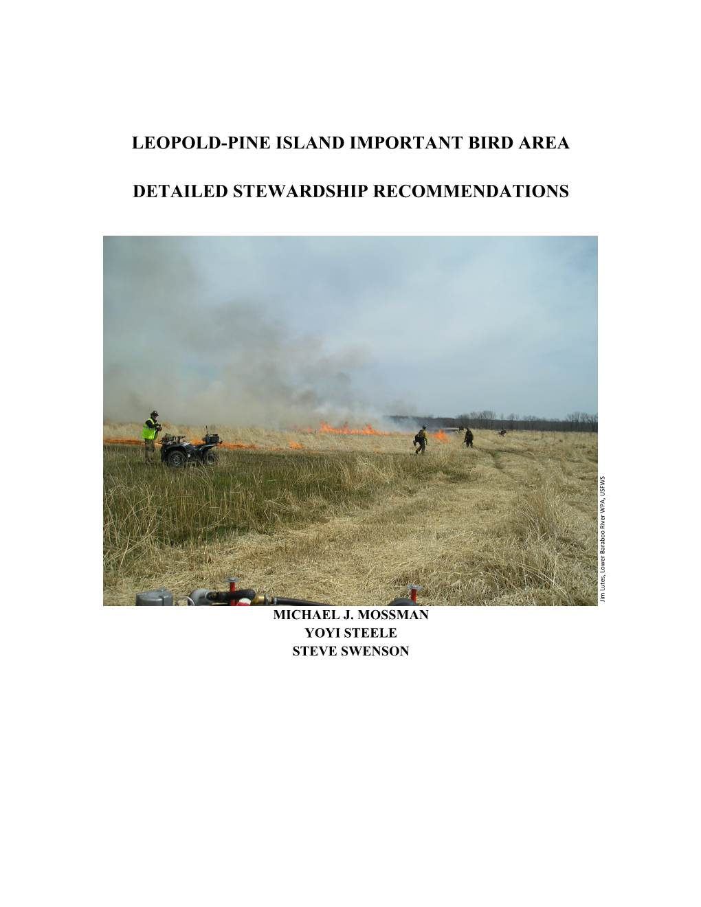 Leopold-Pine Island IBA: Detailed Stewardship Recommendations