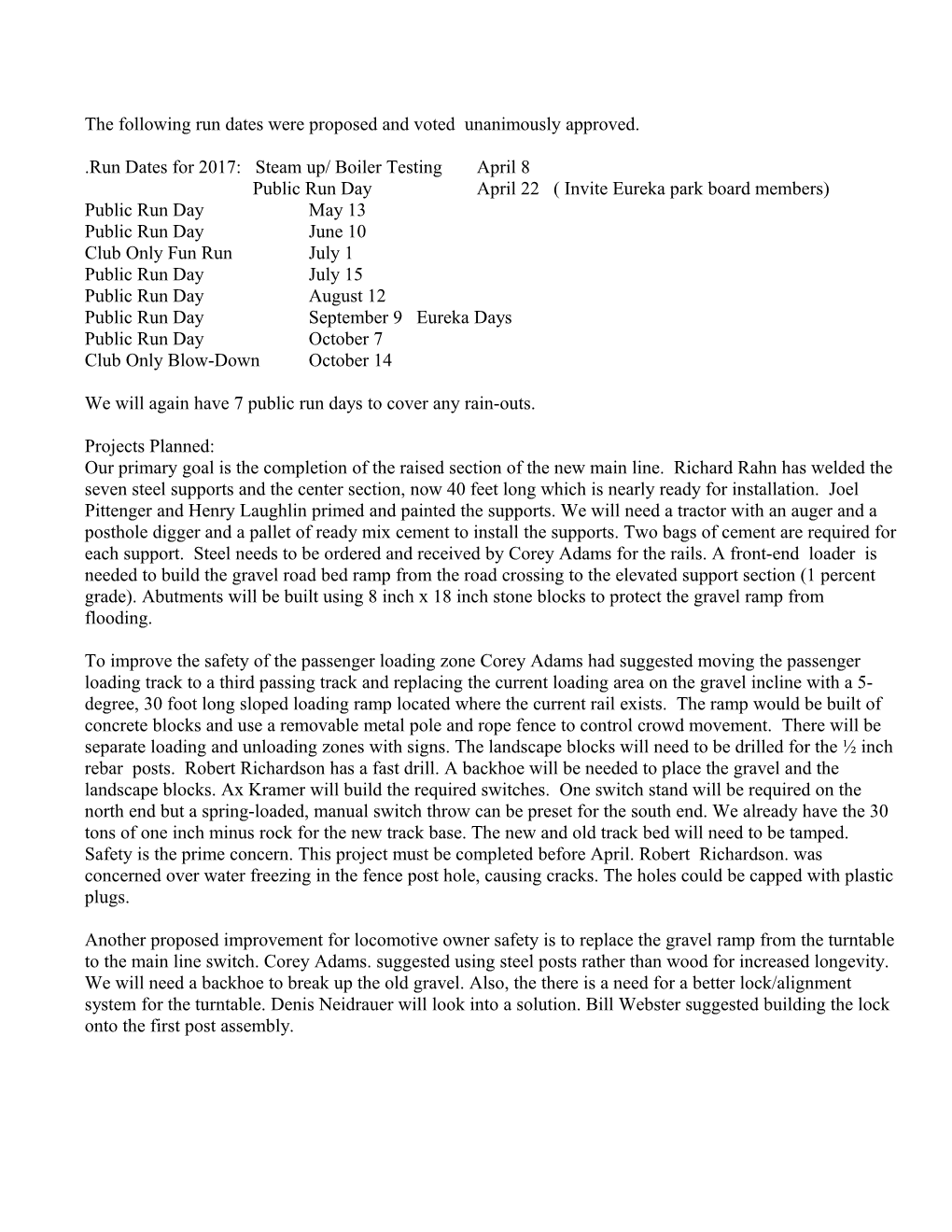 Minutes of the January 30, 2010 Meeting of the Saint Louis