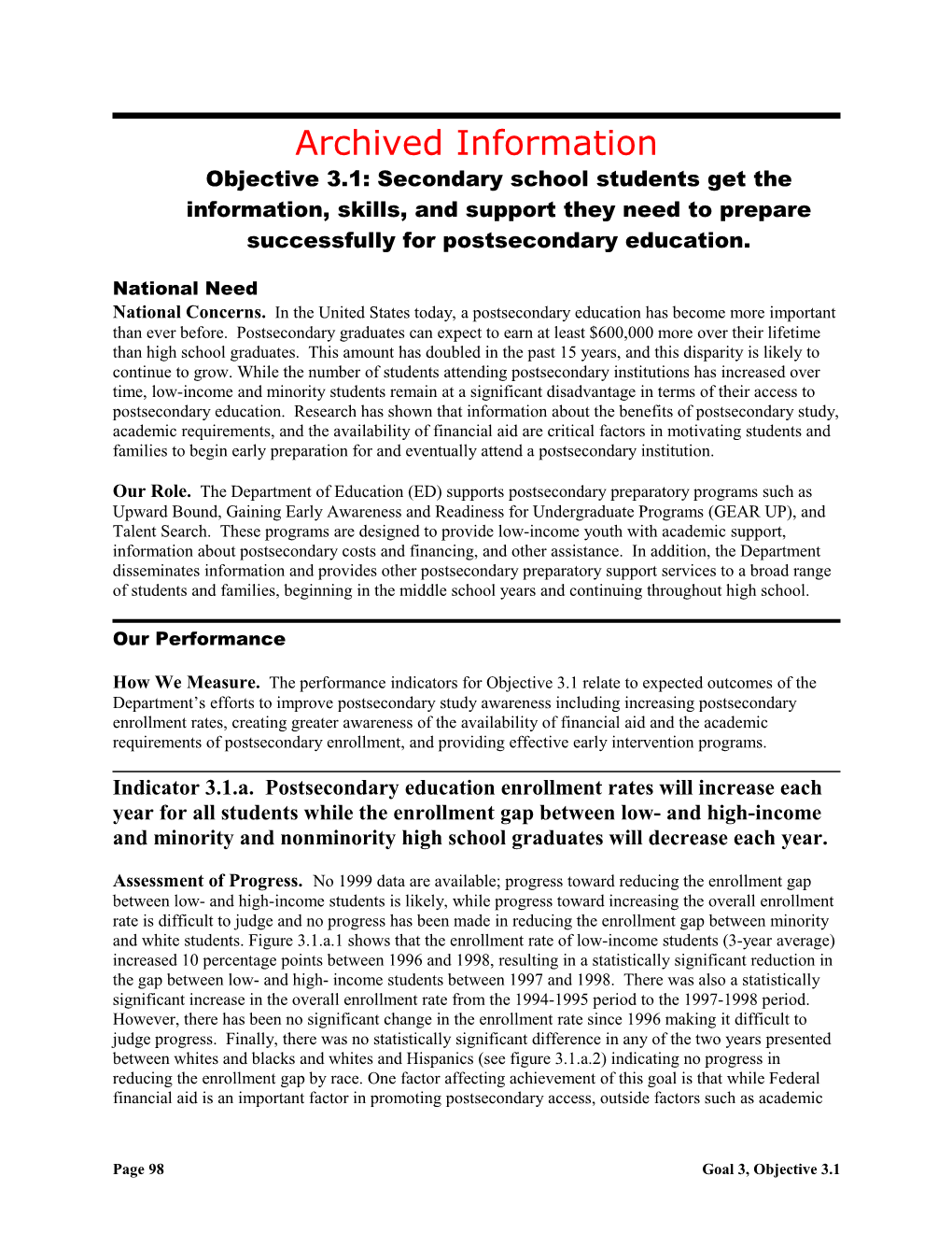 Archived: Objective 3.1: Secondary School Student Get the Information, Skills, and Support
