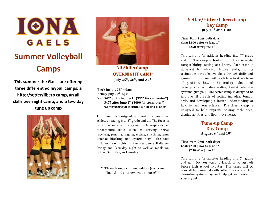 Summer Volleyball Camps