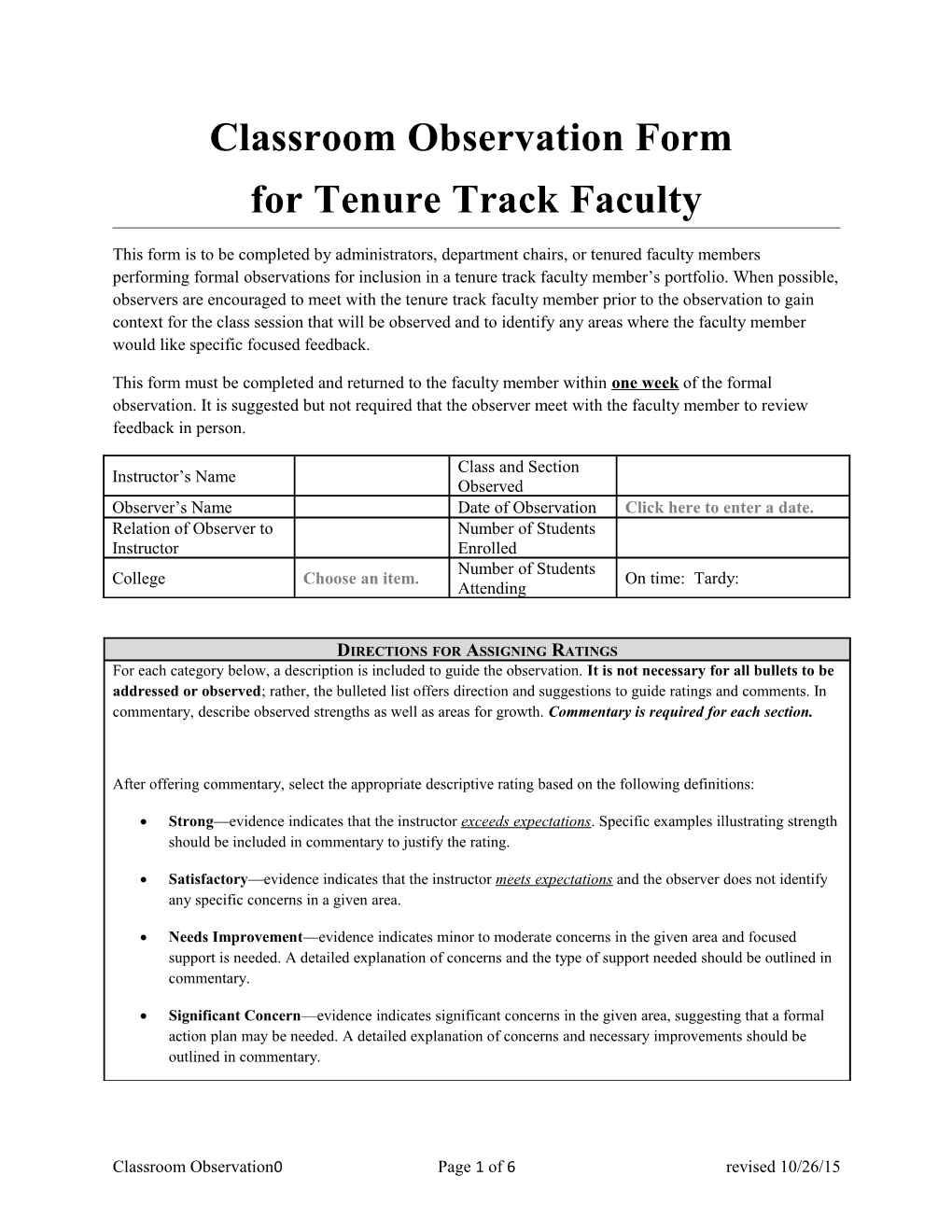 For Tenure Track Faculty