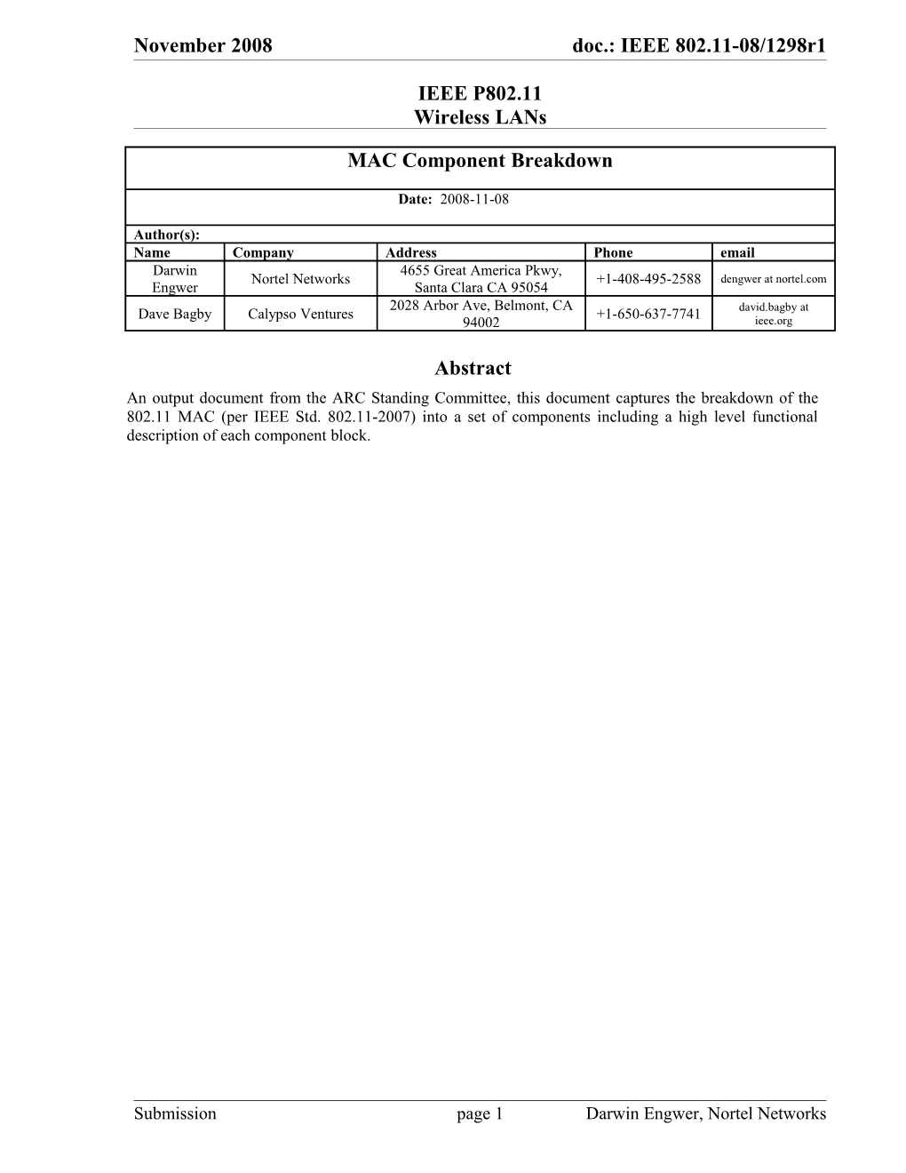 MAC Component Diagram