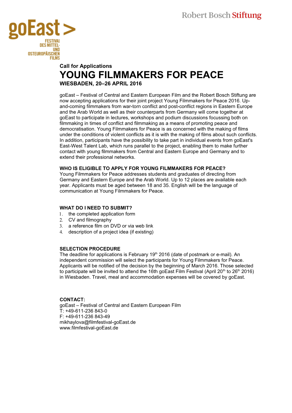 Young Filmmakers for Peace