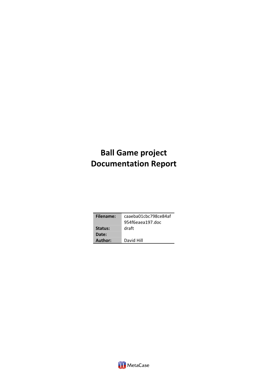 Ball Game Project