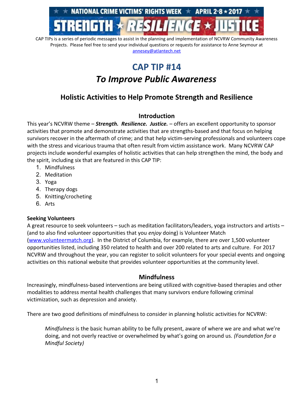 Holistic Activities to Help Promote Strength and Resilience