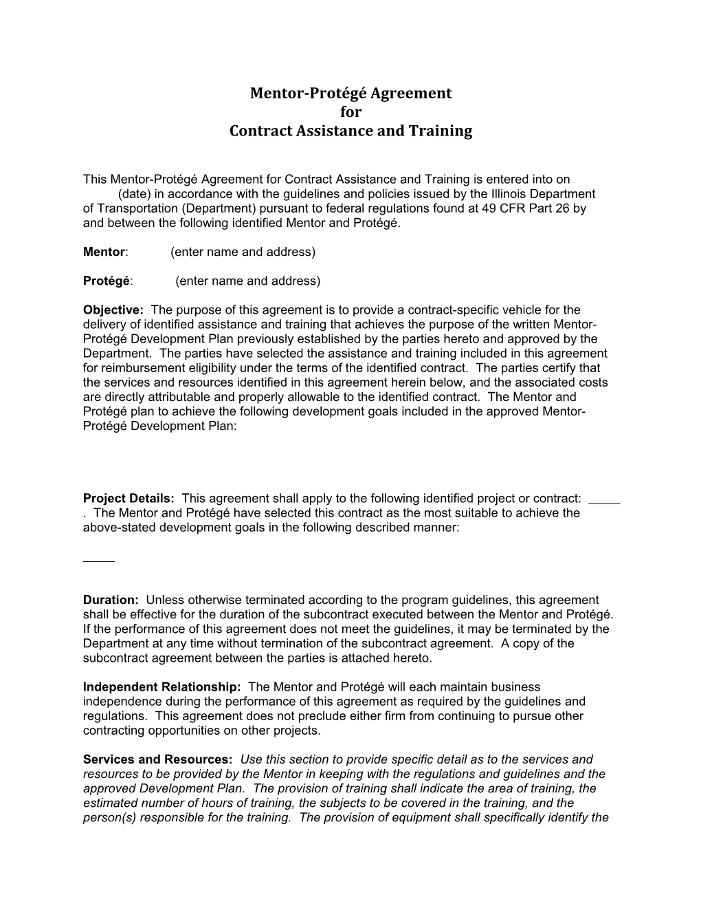 Contract Assistance and Training