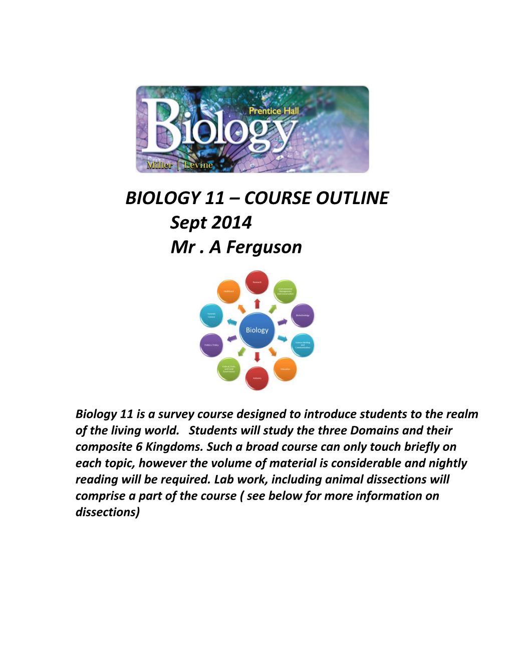 Biology 11 Course Outline