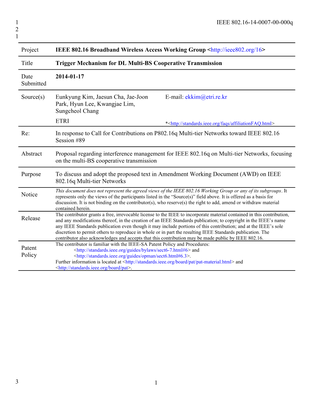 Trigger Mechanism for DL Multi-BS Cooperative Transmission