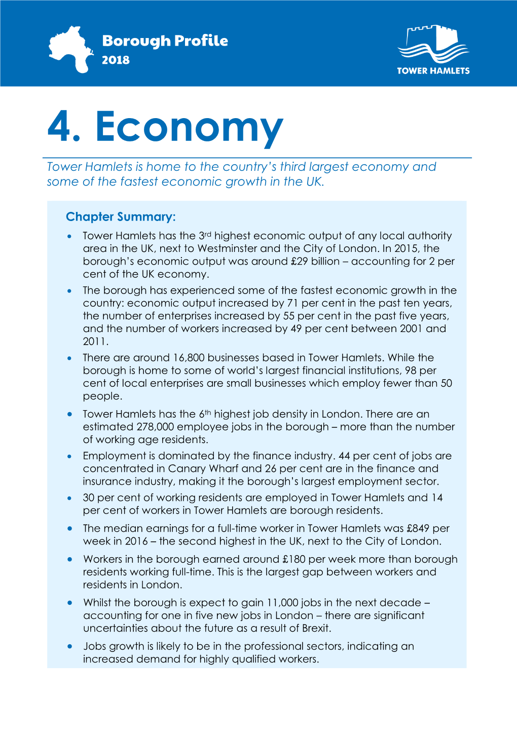 Borough Profile 2018 Economy