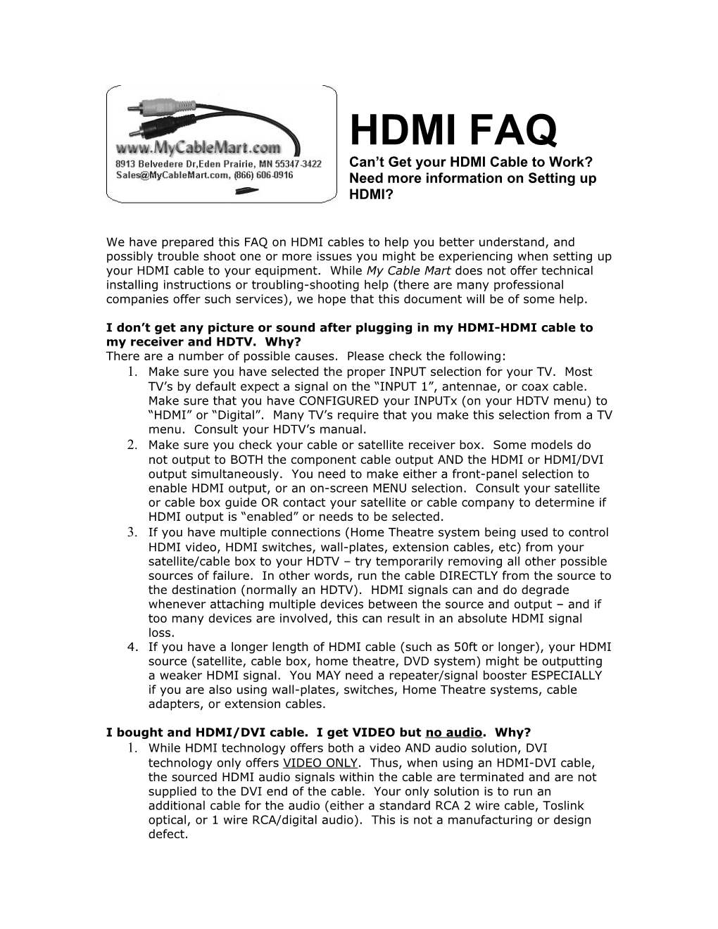 Can T Get Your HDMI Cable to Work? Need More Information on Setting up HDMI?