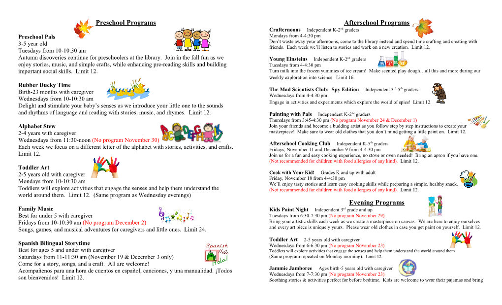 Preschool Programs