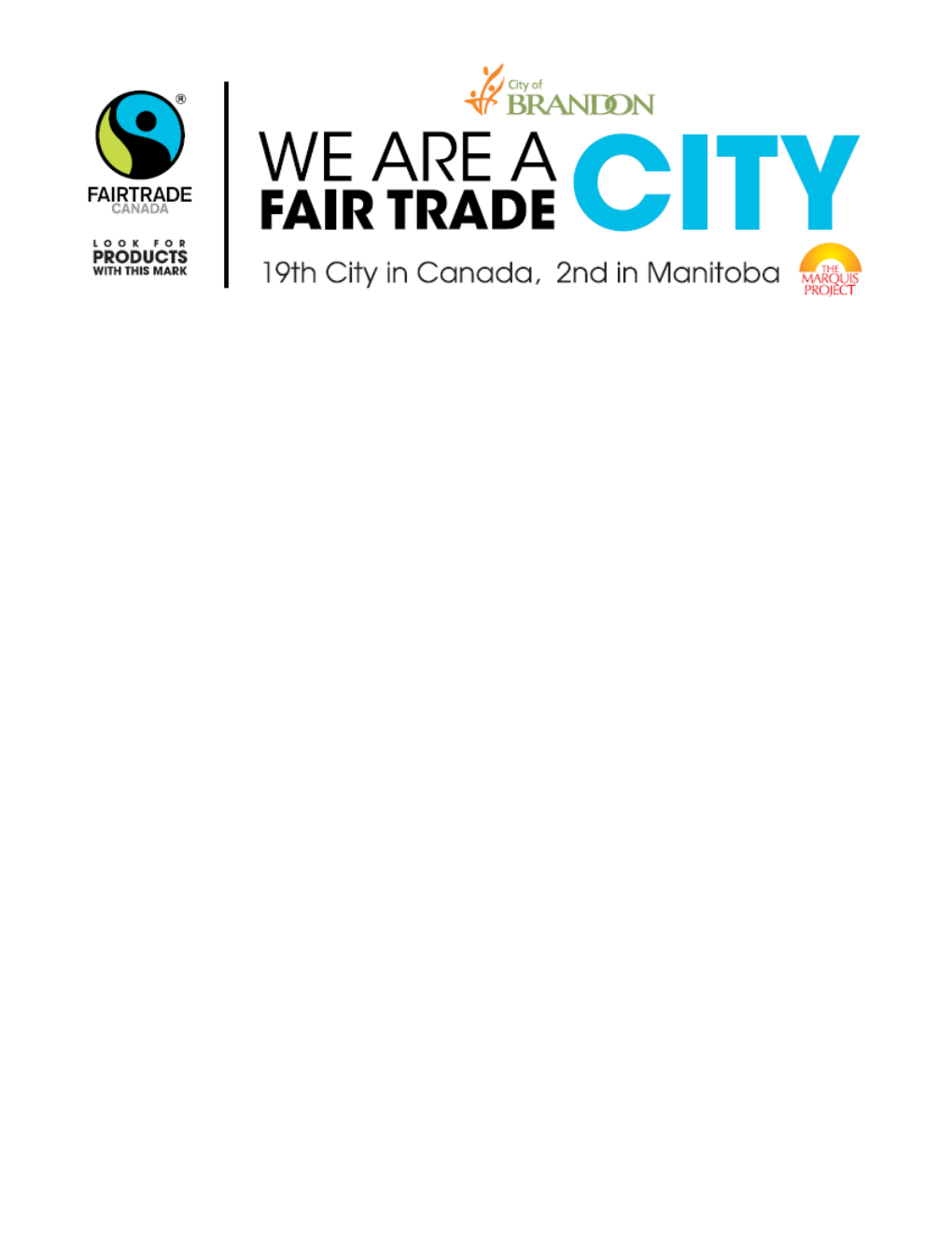 Fairtrade Products Available in the City of Brandon S Stores
