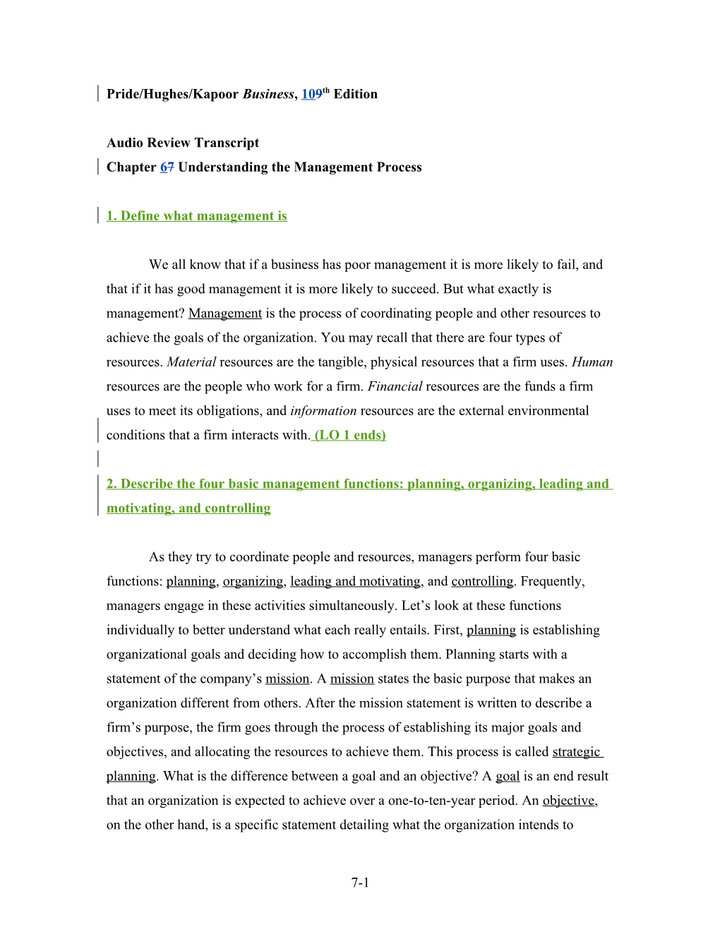 Chapter 7 Understanding the Management Process